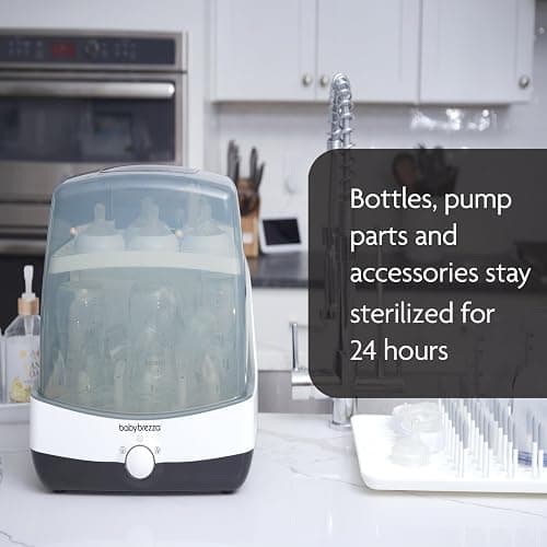 Baby Brezza 10 Minute Baby Bottle Sterilizer + Dryer - Superfast Electric Steam Sterilization - Universal Sterilizing for All Bottles, Pacifiers + Breast Pump Parts thumbnail 5
