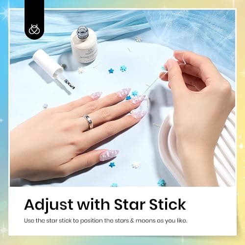 beetles 2 In 1 Silver Glitter Top Coat, 15 ML No wipe Stars Moon Halo Top Coat Soak Off UV Uv Led Gel Nail Polish Long Lasting Highly Shine Manicure Art Decoration Supplies thumbnail 7
