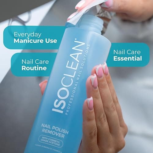 ISOCLEAN Nail Polish Remover - with 99.8% Acetone, Super-Strength Formula, Dissolves Standard and Gel Polish, Acrylics, Tips, and Nail Glues - 500 ml thumbnail 4
