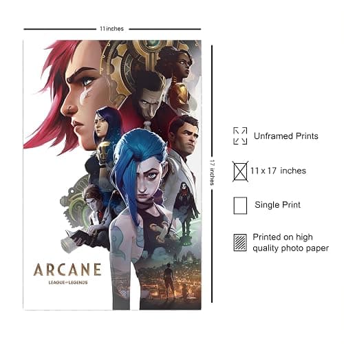 Christ-EZ Anime cartoon Arcane League of Legends Movie Poster Cool Wall Decor Art Print posters for room aesthetic - Matte Poster Frameless Gift 11 x 17 inch(28cm x 43cm) thumbnail 2