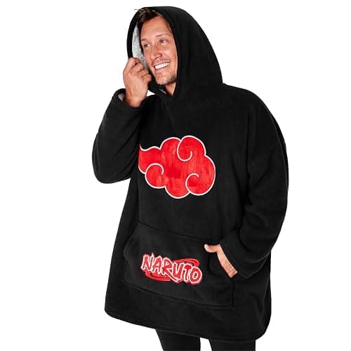 NARUTO Oversized Wearable Blanket Teens Men and Women Hoodie Blanket, Fleece Warm Housewear, Loungewear, Anime Gifts - Image 1