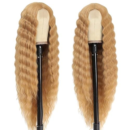 INSTASTYLE Honey Blonde Wig 30 Inch Synthetic Wig Loose Deep Wave Lace Front Curly Wigs for Women Long Wigs for Women Natural Crimps Curls (Honey Blonde) thumbnail 3