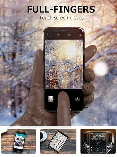 Brown Leather Gloves  thumbnail 4