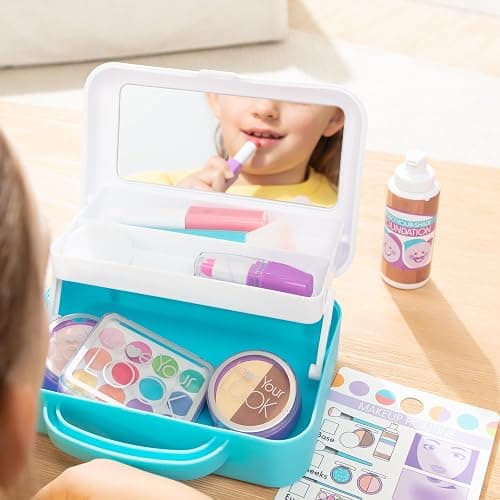 Melissa & Doug Love Your Look Pretend Makeup Kit Play Set – 16 Pieces for Mess-Free Pretend Play (Does NOT Contain Real Cosmetics) thumbnail 9