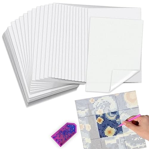 Diamond Painting Release Paper, Double-Sided Non-Stick Release Paper for Diamond Art 15x10cm Diamond Painting Cover Replacement for 5D Diamond Painting Accessories and Tools - 200 Pieces - Image 1