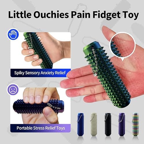 Little Ouchies Pain Fidget Toy,Portable Stress Relief Toys for Adults, Spiky Sensory Anxiety Relief Gifts for Friends 2PCS thumbnail 3
