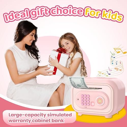 Piggy Bank for Kids, Piggy Bank Girls & Boys Toys for 5 6 7 8 9 10 11 12 Year Old Girl Birthday Gifts, Electronic ATM Money Saving Box Cash Coin Can, Christmas Gifts for Kids Age 6-8 8-12 Girl Boy thumbnail 2