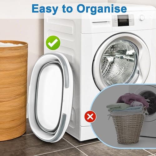 Collapsible Mop Bucket with Handle for Cleaning, 16L(4.2 Gallon) Silicone Square Mopping Bucket for Windows Cleaning or Car Washing, Cleaning Supplies Organizer Plastic Bucket for Storage thumbnail 4
