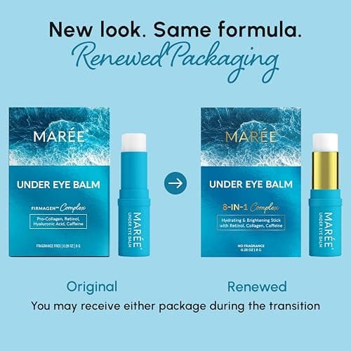 MAREE Under Eye Balm Stick Hydrating - Retinol Caffeine Under Eye Brightener Stick for Older Women - Collagen Under Eye Cream for Dark Circles & Wrinkles - Skin Care Treatment Moisturizer thumbnail 2