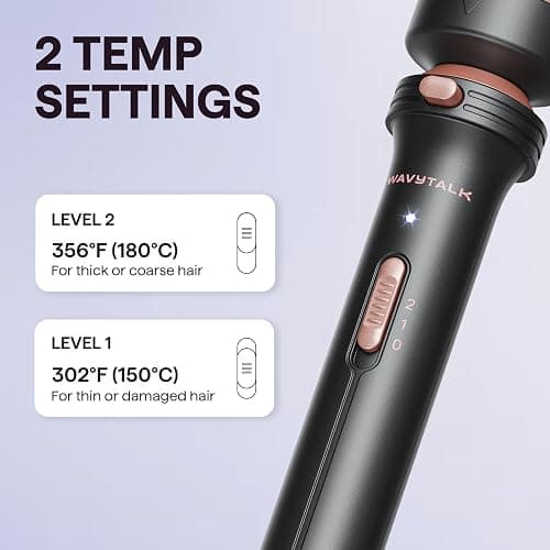 Wavytalk Thermal Brush, 1 1/2 inch Heated Round Brush with Detachable Head, Velvet Pouch and Dual Voltage for Travel, Easy to Create Blowout Look, Rose Gold thumbnail 5