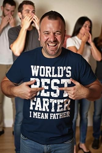 Tstars World Best Farter I Mean Father Shirt Gifts for dad from Daughter Son Funny t-Shirt for Men A1 thumbnail 2