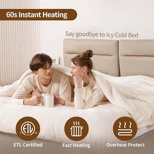 Bearhug Heated Blanket Twin Size, 62"x84" Electric Blanket with 10 Heat Levels & 1-12H Adjustable Auto Off, Faux Fur and Sherpa Reversible Bed Warmer, ETL Certified, Machine Washable thumbnail 5