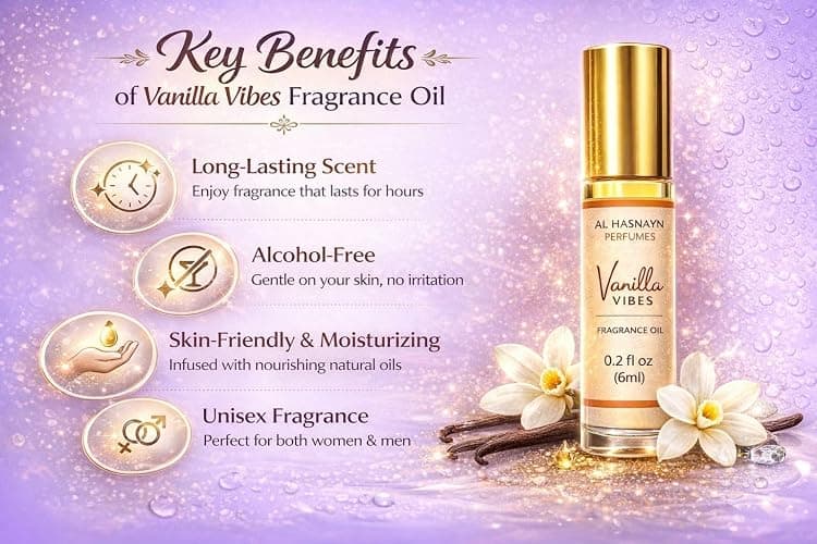 AL HASNAYN Vanilla vibes Fragrance Oil Roll-On Perfume 6ML 0.20 fl oz |Rollerball perfume |Alcohol free| Long Lasting | Gifts for men women| thumbnail 6