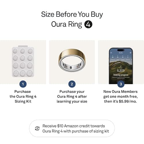 Oura Ring 4 - Gold - Size 5 - Size Before You Buy thumbnail 3