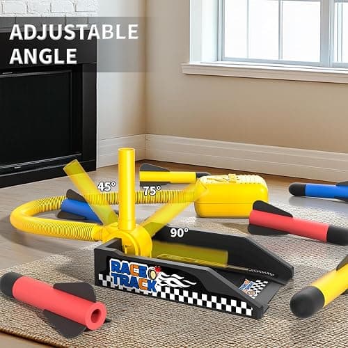 Beby Buty Indoor Outdoor Car Launcher Toys for Kids Boys, Rocket & Cars Launcher Toys Include 6 Foam Rockets & 2 Cars, Ideas 3 4 5 6 Years Boys Toys Birthday Gifts, Outdoor Toys for Kids Ages 3-5 4-8 thumbnail 6