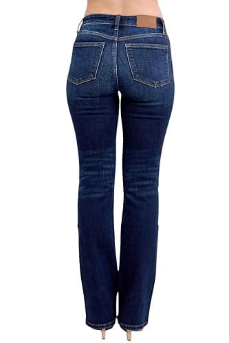 Judy Blue Mid Rise Dark Wash Classic Bootcut, Inseam 32" thumbnail 9