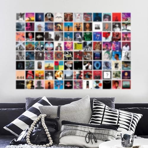 A ART·ZONE 100 Pcs 5x5 Inch | Posters Wall Collage Kit for Room, Album Cover, Music, Rapper, Band, Wall Poster for Bedroom thumbnail 3