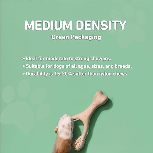 BetterBone - Medium Density - Ideal for Moderate to Strong Chewers - All-Natural, Nylon-Free Dog Chew Toys - Non-Toxic, Promotes Dental Health, Splinter-Resistant, Sustainably Made thumbnail 4