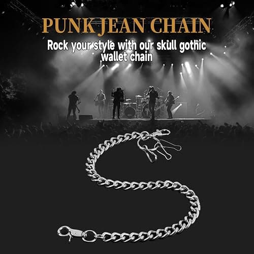 ZEKEE Wallet Chain Punk Jeans Chain Pants Chain Belt Chain Key Chain Hip Hop Goth Accessories for Women Men thumbnail 2