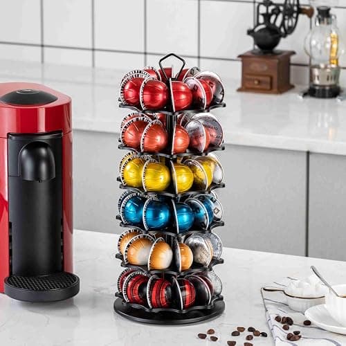 FlagShip 6 Tier Coffee Pod Holder Vertuo Carousel Stand Storage for Vertuoline Pod (60 Pods Capacity) thumbnail 2