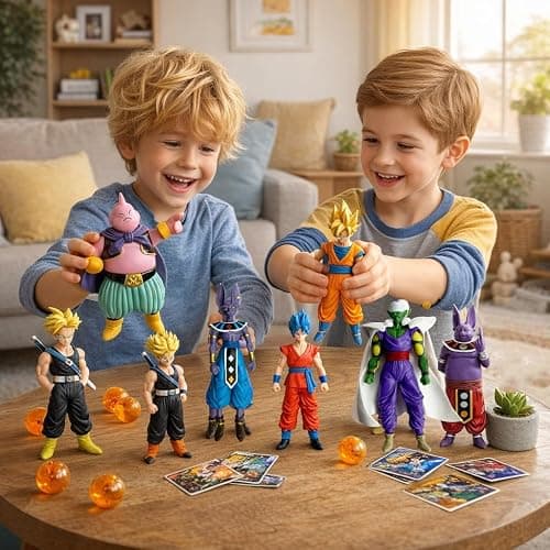 Anime Super Hero Action Figures Set, Collectible Warrior Figurines, 7.8Inch Energy Style Character Models for Display, Party Favors & Gift Collection (8PCS) thumbnail 5