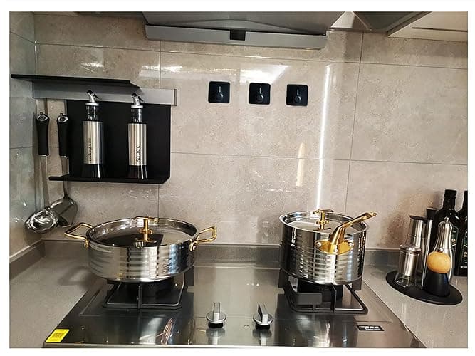 lumfork Handtuchhaken 6 Stück Haken Selbstklebend, Wandhaken Klebehaken Ohne Bohren aus Edelstahl, Ideal für Badzimmer Toilette Küche Büro(Schwarz) thumbnail 4