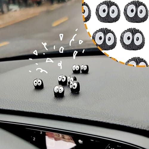 40 PCS Soot Sprite Decor, Cute Car Accessories Dorable Anime Automotive Decoration for Auto Rearview Mirror & Dashboard, Fun Accessories Ornament for Home Office, Table, Bike Decor thumbnail 4