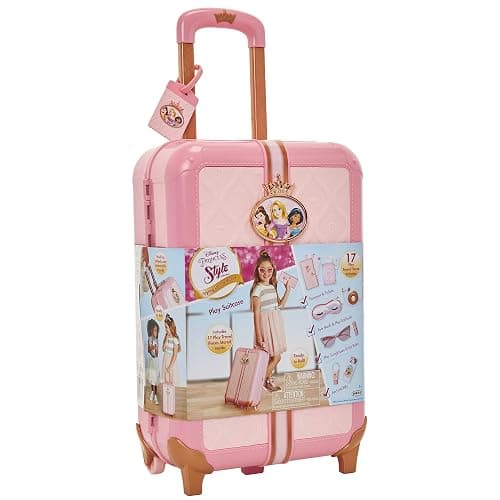Disney Princess Travel Suitcase Play Set for Girls with Luggage Tag by Style Collection, 17 Pretend Play Accessoriespiece Including Travel Passport! for Ages 3+ thumbnail 14