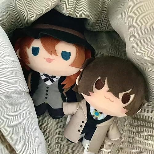 BSD Plush Chuuya Nakahara Figure BSD Dazai Plush 7.87'' Anime Plushies Ranpo Edogawa Stuffed Doll Mini Hug Pillow Cushion Sofa Decoration thumbnail 5