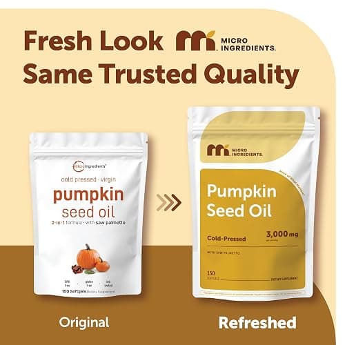 Micro Ingredients Pumpkin Seed Oil with Saw Palmetto, 150 Softgels | Cold Pressed, Pure Virgin Oil, Essential Fatty Acids, & Phytosterols | Natural Herbal Supplement | Non-GMO thumbnail 2