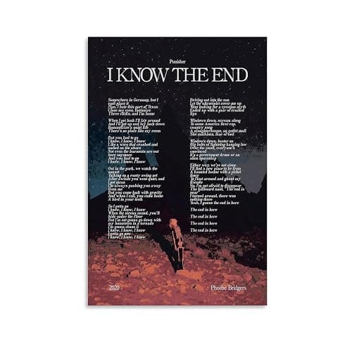 fasrfaswa I KNOW THE END by Phoebe Bridgers Canvas Poster Bedroom Decor Office Room Decor Gift Unframe-style 12x18inch(30x45cm) - Image 1