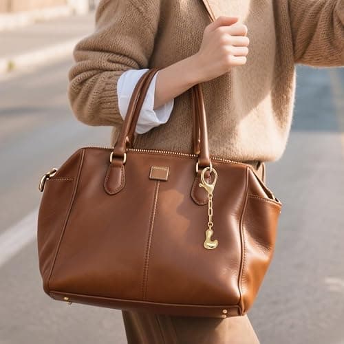 Fohufo Christmas Stocking Stuffers for Women - Cute Initial Bag Charms, 14K Gold Plated Keychain, Personalized Birthday Gifts thumbnail 3
