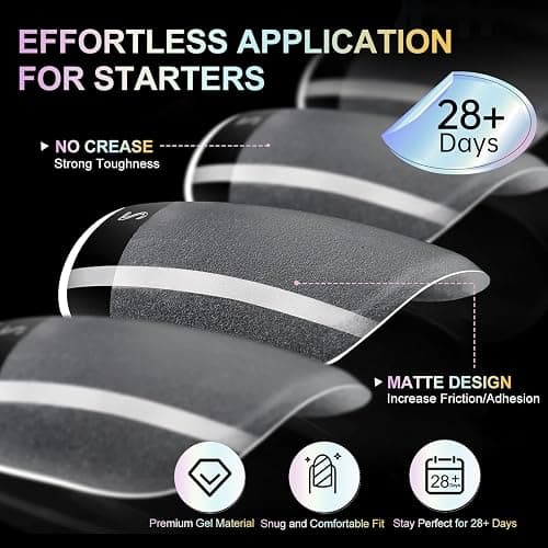 Short Nail Tips Extra Short Square Soft Gel Nail Tips 240Pcs Fake Nails Pre-Shaped Half Matte Acrylic Full Cover Clear Pre Etched Nails for Nail Extension Manicure Home DIY Salon 12 Sizes Gelly Tips thumbnail 5