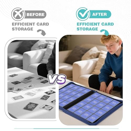 Premium Card Binder 16 Pocket,Trading Card Binder Holds up to 1000+Cards Sturdy Card Collection Album, Card Holder Folders for MTG, TCG, Game Cards & Sports Cards thumbnail 6