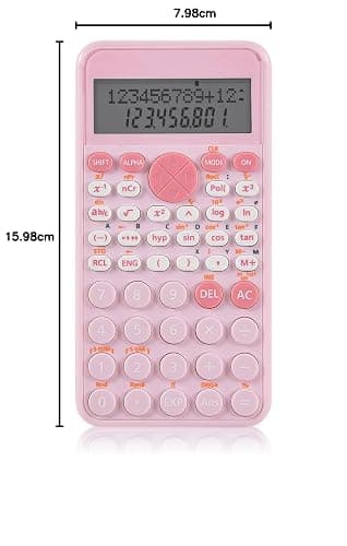 EooCoo 2-Line Standard Scientific Calculator, Portable and Pink School Supplies, Back to School Supplies for Primary Middle High School & College Students thumbnail 9