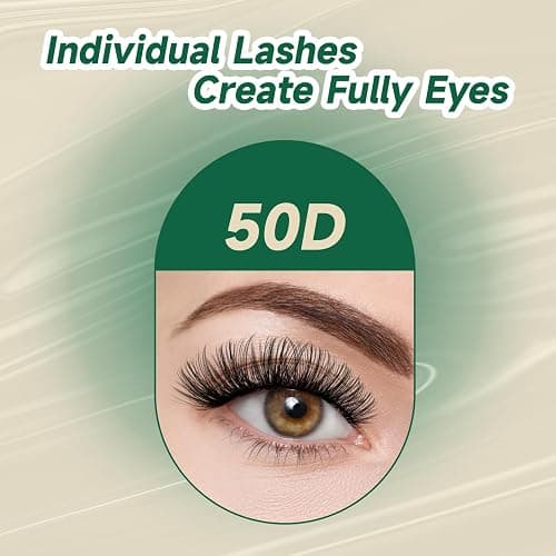 DIY Lash Extension Kit 280pcs Individual Lashes D Curl Eyelash Extension Kit KEYYOU 50D 9-18Mix Natural Lash Clusters with Lash Bond and Seal and Lash Applicator for DIY at Home(KIT-50D-0.07D-9-18Mix) thumbnail 7