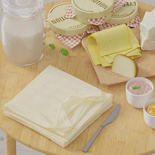 10 PCS Reusable Cheesecloth, Grade 100, 20x20 Inch Hemmed Cheese Cloth for Straining Craft, 100% Cotton Unbleached Cloth Strainer for Cooking, Baking, Juicing, Cheese Making thumbnail 7