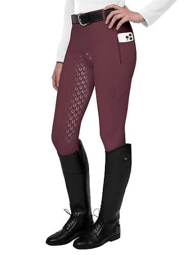 FitsT4 Sports Women's Full Seat Riding Tights Active Silicon Grip Horse Riding Tights Equestrian Breeches - Image 1