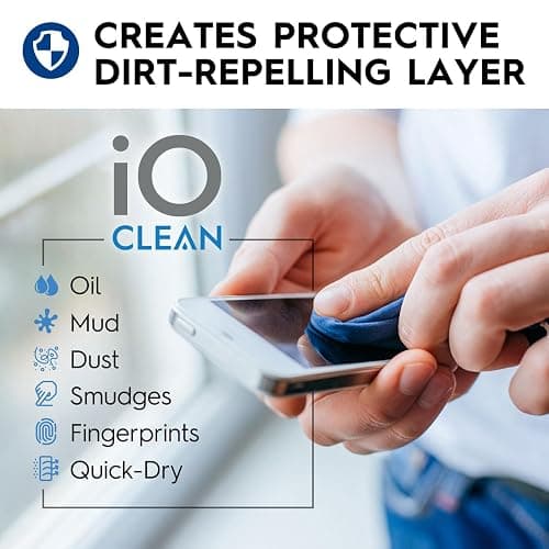 iO Clean Screen Cleaner Spray (16oz - 473ml) – Professional Cleaning Kit for LCD LED OLED TV, Smartphone, iPad, Laptop, Touchscreen and Computer Monitor – Includes 2 Sprayers & Microfibre Cloth thumbnail 7