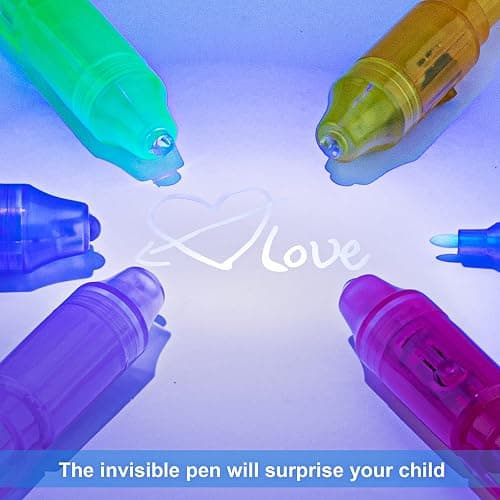 STENDA Invisible Spy Ink Pen 5 PCS, With UV Pen Light, Party Favors for Kids 8-12, Stocking Stuffers for Christmas, provide Thanksgiving, Halloween for Boys Girls Goodie Bag thumbnail 5