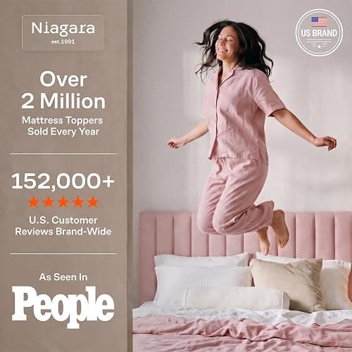 Niagara Sleep Solution Twin Ultra Soft Mattress Topper — Back Pain Relief | Rayon Derived from Bamboo, 20" Deep Pocket, Breathable Pillow Top Mattress Pad, Perfect for Hot Sleepers, Pink thumbnail 5