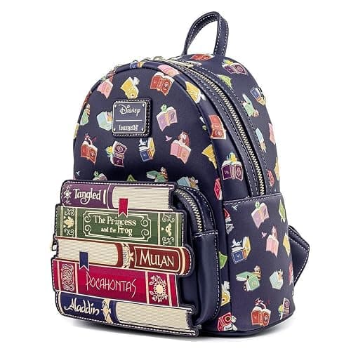 Loungefly Disney Princess Books All Over Print Womens Double Strap Shoulder Bag Purse thumbnail 2