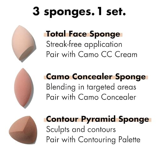 e.l.f. Total Sponge Set, Multi-use Makeup Sponge Set For Flawless Blending, Great For Powder Or Liquid Concealer & Foundation, Vegan & Cruelty-Free thumbnail 3