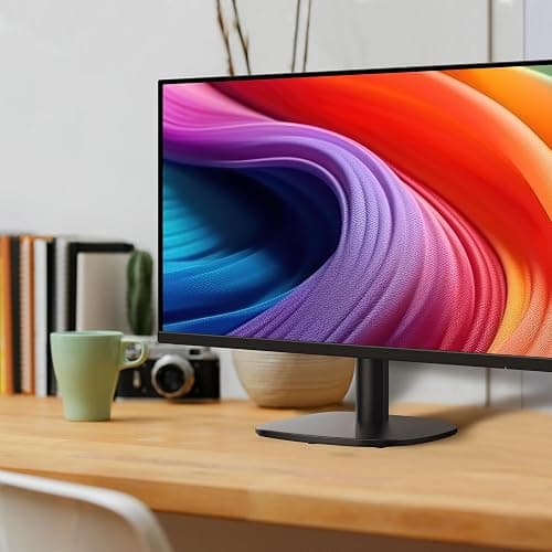 Amazon Basics 27 inch Monitor, FHD 1080P, Max 100Hz, VESA Compatible, Built-in Speakers, Black thumbnail 7
