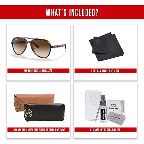 Ray-Ban RB4376 Aviator Sunglasses for Men for Women +BUNDLE with ACCESSORY EYEWEAR KIT thumbnail 5
