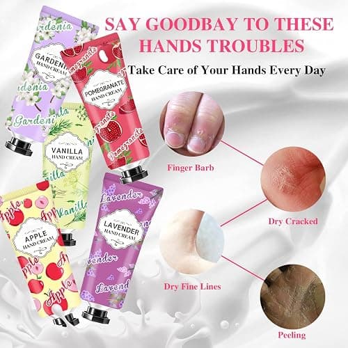 8 Pack Hand Cream Gift Set,Stocking Stuffers for Teen Girls,Christmas Gifts for Women,Mini Travel Size Lotion for Teacher Appreciation Gifts,Hand Lotionfor Dry Cracked Hands Gifts for Women thumbnail 7