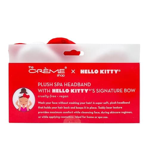 The Crème Shop Hello Kitty x Plush Spa Headband with Hello Kitty's Signature Bow, Face Wash Hair Band For Women thumbnail 4