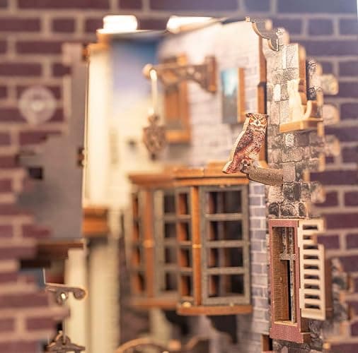 Revell Model Kit Tiny Adventures I Diagon Alley Harry Potter I 3D Miniature House I Book Nook Wooden Bookend I Birth Gift for Fans I Bookend Harry Potter thumbnail 7