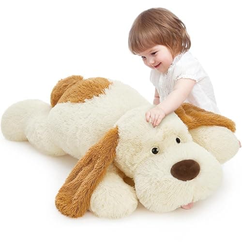 MaoGoLan Giant Stuffed Puppy Dog Big Plush Extra Large Stuffed Animals Soft Plush Dog Pillow for Girls Kids 31 inch - Image 1