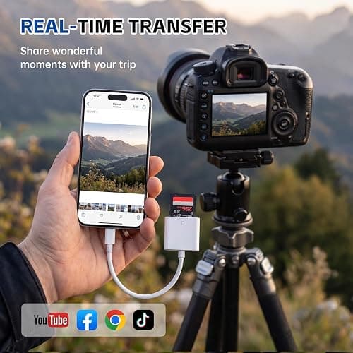 MTIQHS USB C SD Card Reader, Type C Memory Digital Camera Adapter | White, Trail Game Camera Viewer, USB C Memory Card Reader for iPhone 17/16/15,iPad,MacBook,iMac,Galaxy,Android thumbnail 6